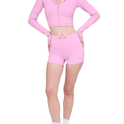 alo Women's Alosoft Sincere Fitted Jacket Candy Heart Pink