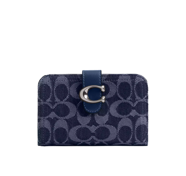 Coach Women's Tabby Wallet In Signature Denim Silver/Deep Blue Multi