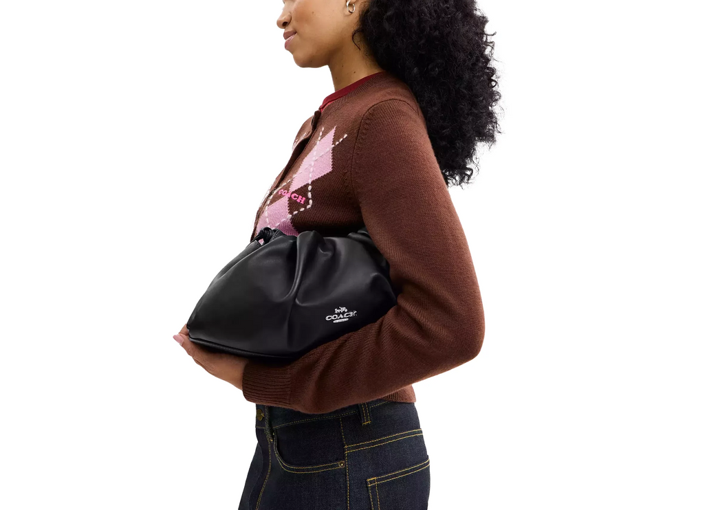 Coach Women's Faye Large Shoulder Bag Silver/Black