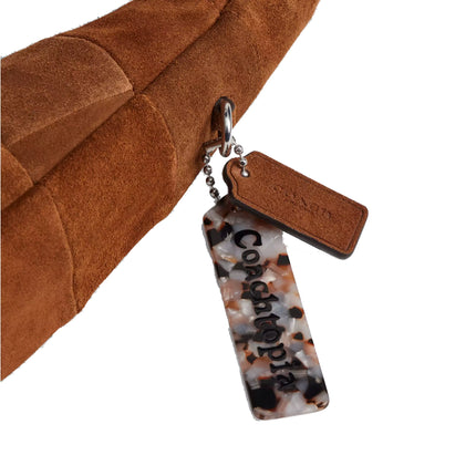 Coach Women's Alter/Ego Large Crescent Shoulder Bag In Upcrafted Suede upcrafted™ Leather/Warm Brown