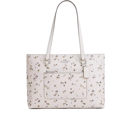 Coach Women's Station Tote Bag With Star Print Novelty Leather/Silver