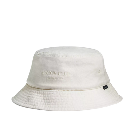 Coach Women's Denim Bucket Hat Chalk