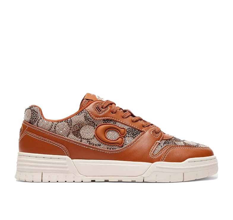 Coach Women's Soho Sneaker In Crystal Signature Jacquard Cocoa/Burnished Amber