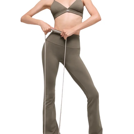 alo Women's Splendor Bra Lunar Light Cocoa/White