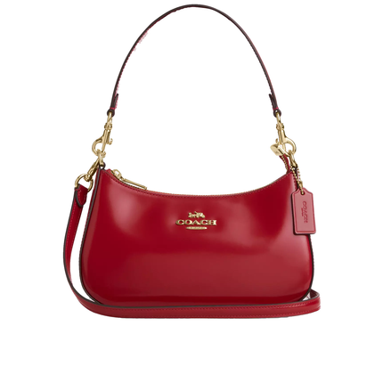 Coach Women's Teri Shoulder Bag Gold/Ruby
