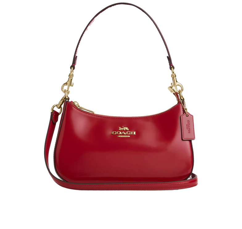 Coach Women's Teri Shoulder Bag Gold/Ruby