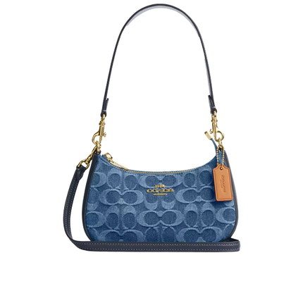 Coach Women's Teri Mini Crossbody Bag In Signature Denim Gold/Indigo