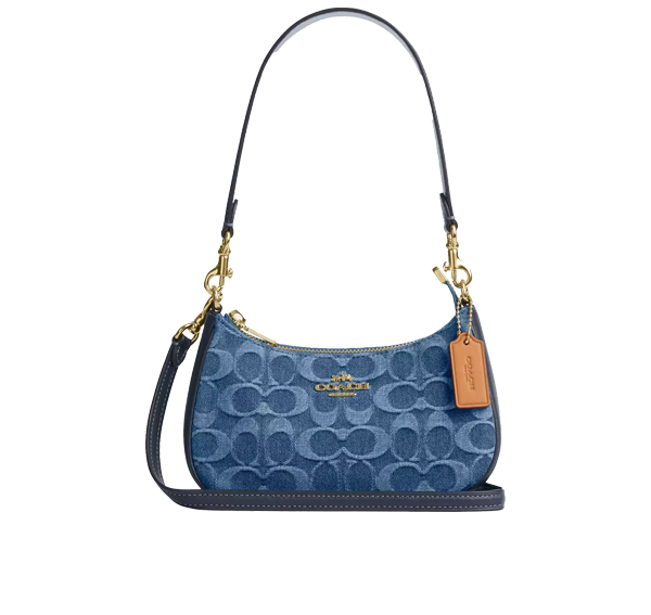 Coach Women's Teri Mini Crossbody Bag In Signature Denim Gold/Indigo