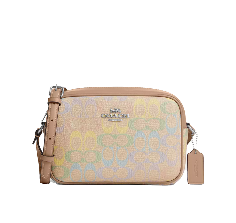 Coach Women's Jamie Camera Bag In Rainbow Signature Canvas Silver/Sand Multi