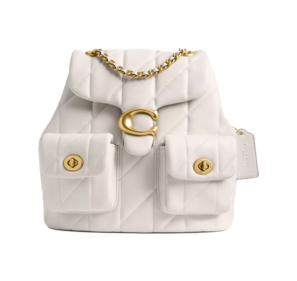Coach Women's Tabby Backpack With Pillow Quilting Brass/Chalk
