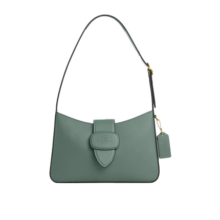 Coach Women's Eliza Shoulder Bag With Zipper Closure Gold/Sage