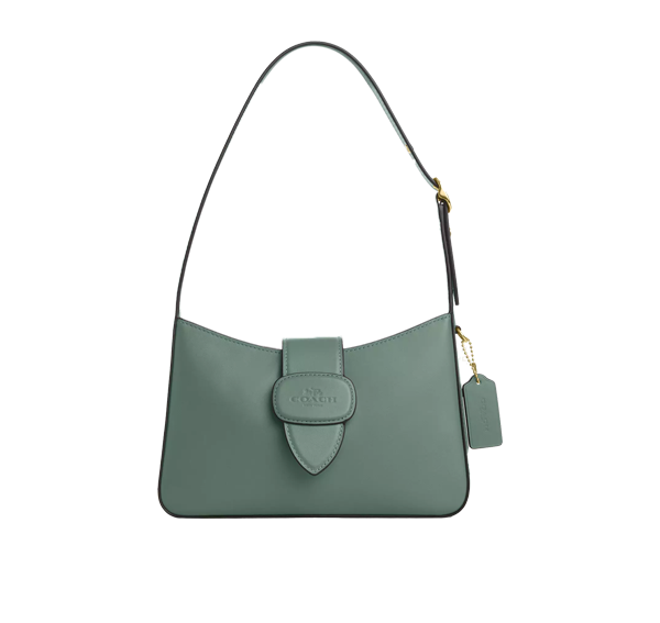 Coach Women's Eliza Shoulder Bag With Zipper Closure Gold/Sage