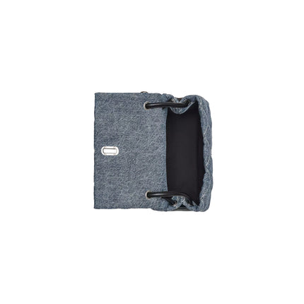 Marc Jacobs Women's The Quilted Denim Mini Dual Shoulder Bag Blue