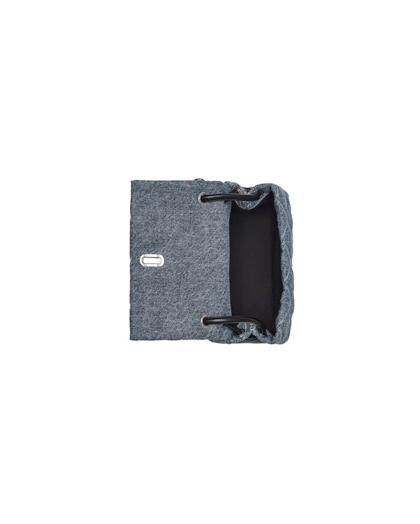 Marc Jacobs Women's The Quilted Denim Mini Dual Shoulder Bag Blue