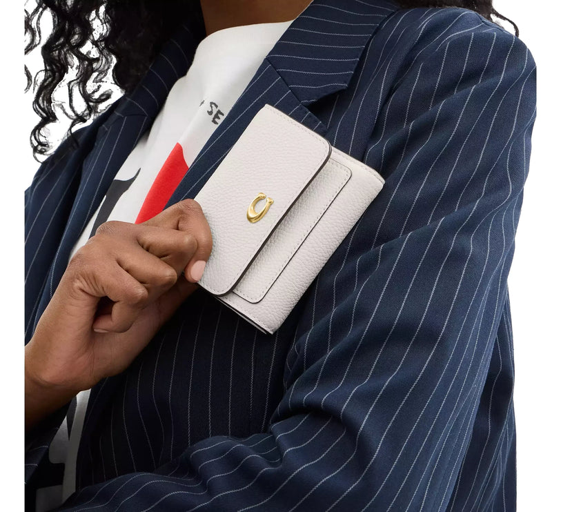 Coach Women's Mila Small Flap Wallet Brass/Chalk