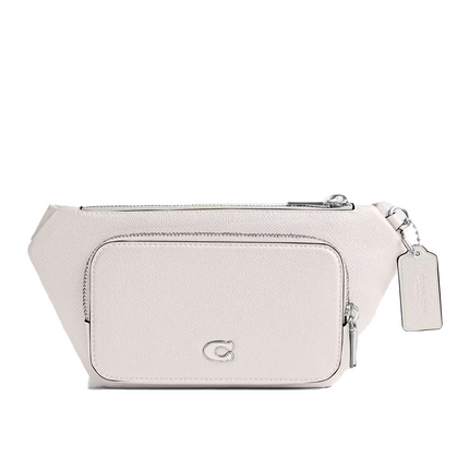 Coach Unisex Belt Bag With Signature Canvas Interior Detail Chalk