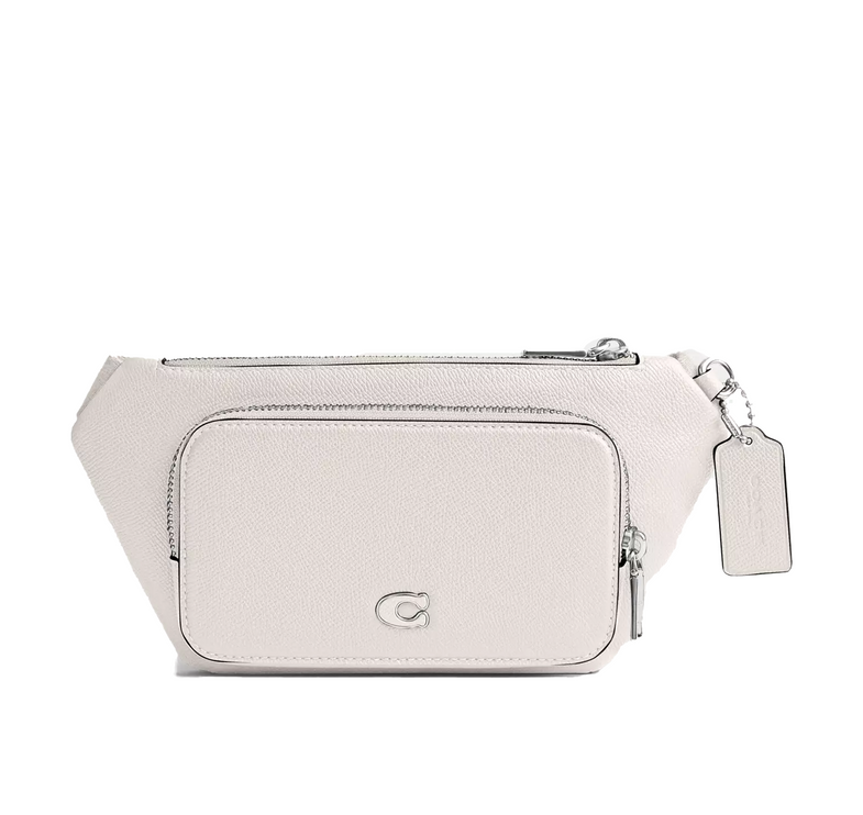 Coach Unisex Belt Bag With Signature Canvas Interior Detail Chalk