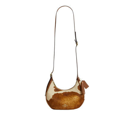 Coach Women's Emily Shoulder Bag In Haircalf With Cow Print Gold/Cow Multi