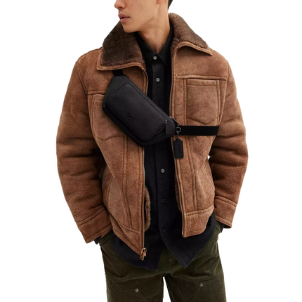 Coach Unisex Belt Bag With Signature Canvas Interior Detail Black