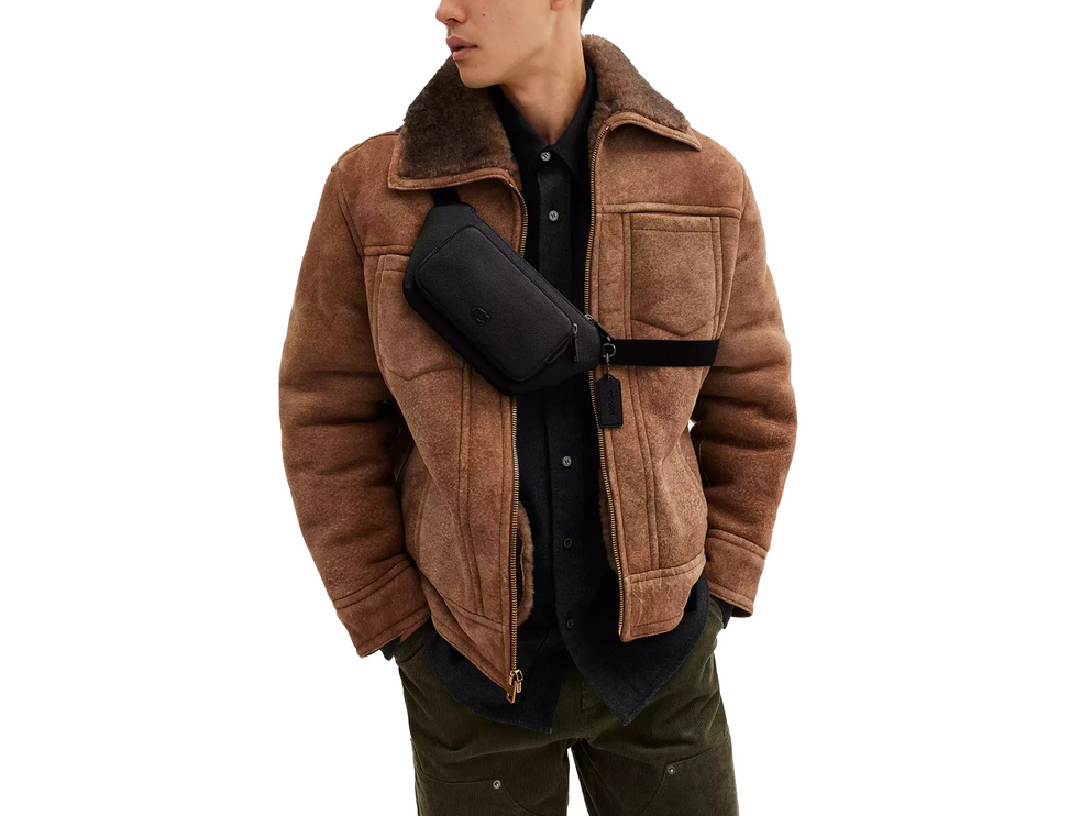 Coach Unisex Belt Bag With Signature Canvas Interior Detail Black