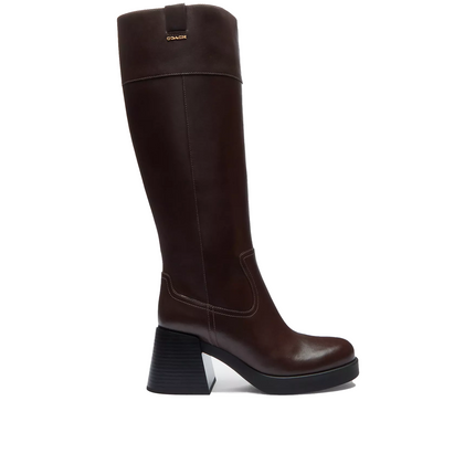 Coach Women's Block Heel Tall Boot Maple
