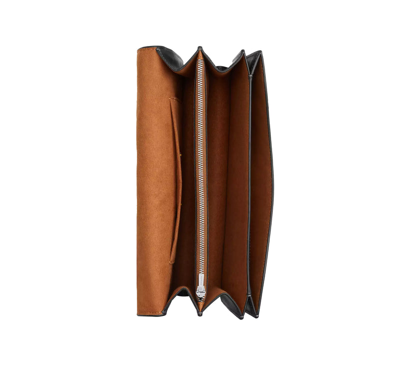 Coach Women's Klare Envelope Crossbody Bag With Rivets Black/Silver