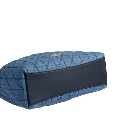 Coach Women's Evelyn Large Shoulder Bag In Regenerative Cotton With Quilting Gold/Indigo