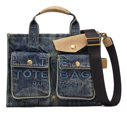 Marc Jacobs Women's The Denim Suede Medium Cargo Tote Bag