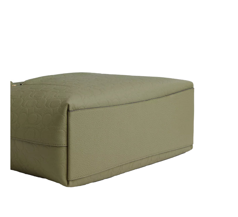 Coach Women's Station Tote Bag In Signature Leather Gold/Pistachio