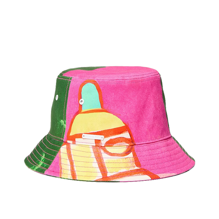 Michael Kors Women's Michael Kors X Christina Zimpel Cotton Twill Bucket Hat Pink/White