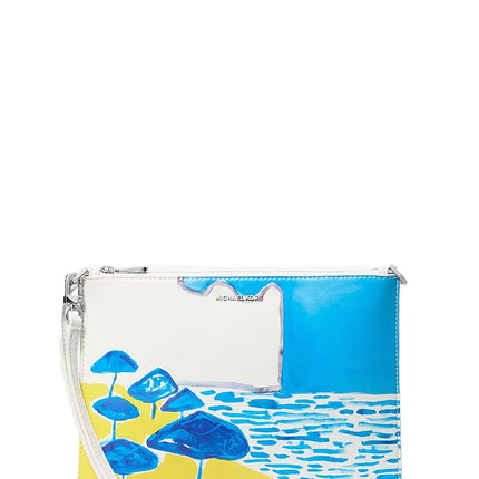 Michael Kors Women's Michael Kors X Christina Zimpel Jet Set Extra-Large Convertible Wristlet Milos Blue