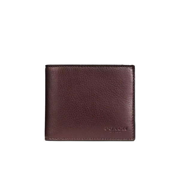 Coach Men's 3 In 1 Wallet Mahogany Brown