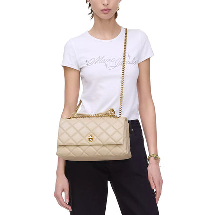 Marc Jacobs Women's The Quilted Dual Convertible Shoulder Bag Cloud White