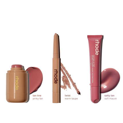 rhode The Edits Blush + lip trio