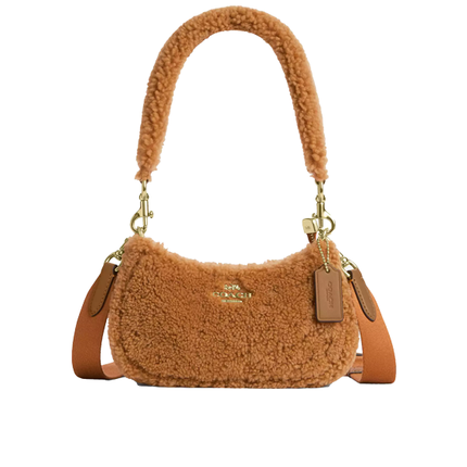 Coach Women's Teri Mini Crossbody Bag In Shearling Gold