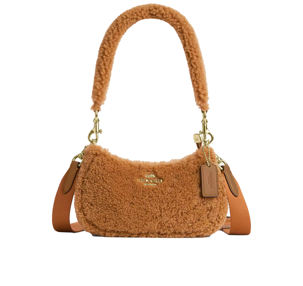 Coach Women's Teri Mini Crossbody Bag In Shearling Gold