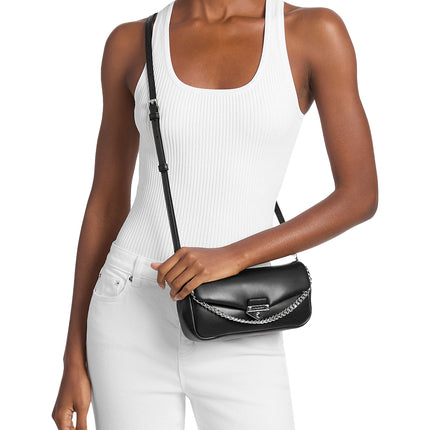 Michael Kors Women's Soho Small Convertible Crossbody Bag Black/Silver