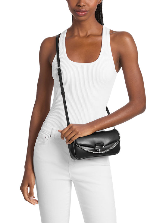 Michael Kors Women's Soho Small Convertible Crossbody Bag Black/Silver