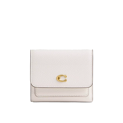Coach Women's Mila Small Flap Wallet Brass/Chalk