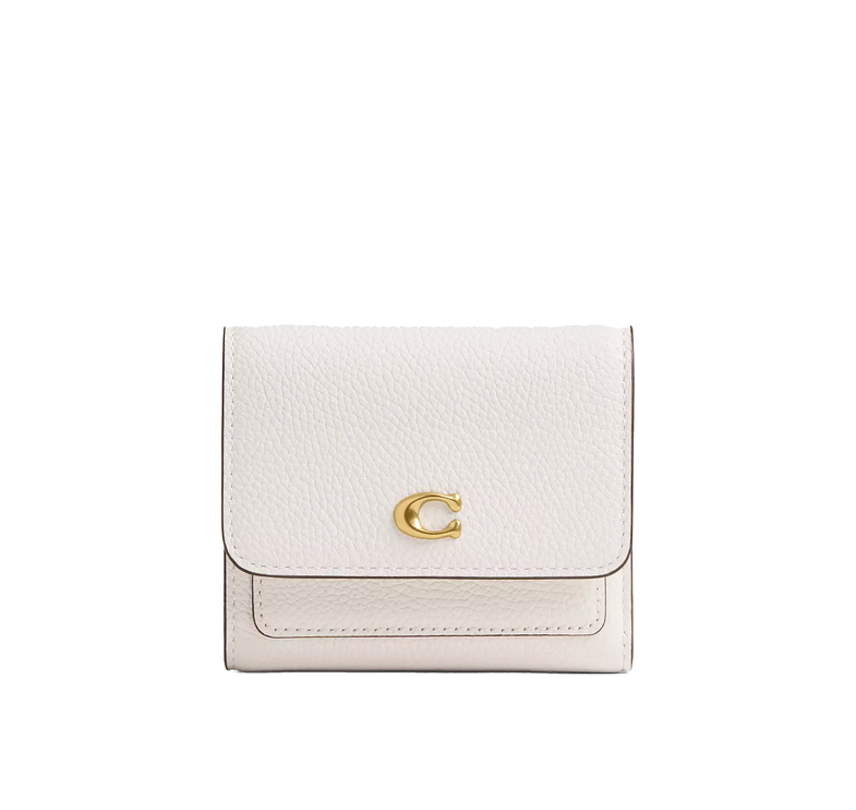Coach Women's Mila Small Flap Wallet Brass/Chalk