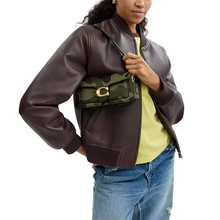 Coach Women's Tabby Shoulder Bag 20 With Camo Print Brass/Green Multi