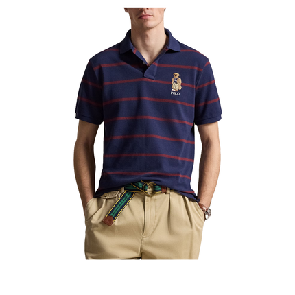 Polo Ralph Lauren Men's Classic Fit Bear Mesh Polo Shirt Newport Navy Heritage