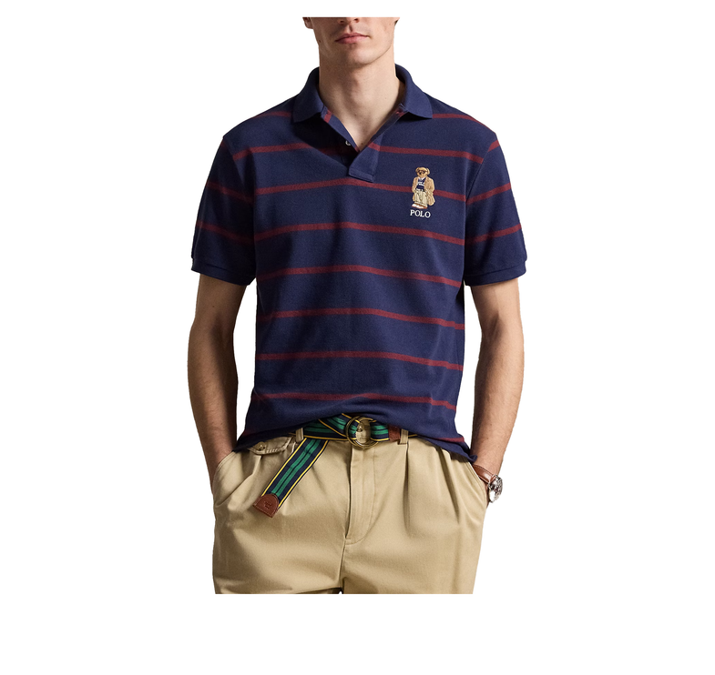 Polo Ralph Lauren Men's Classic Fit Bear Mesh Polo Shirt Newport Navy Heritage