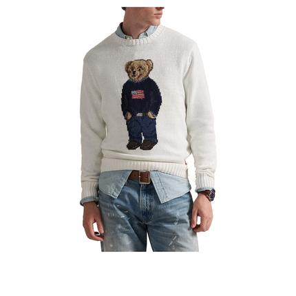 Polo Ralph Lauren Men's Polo Bear Cotton-Linen Sweater Deckwash Polo Ralph Lauren Men's Polo Bear Cotton-Linen Sweater Deckwash