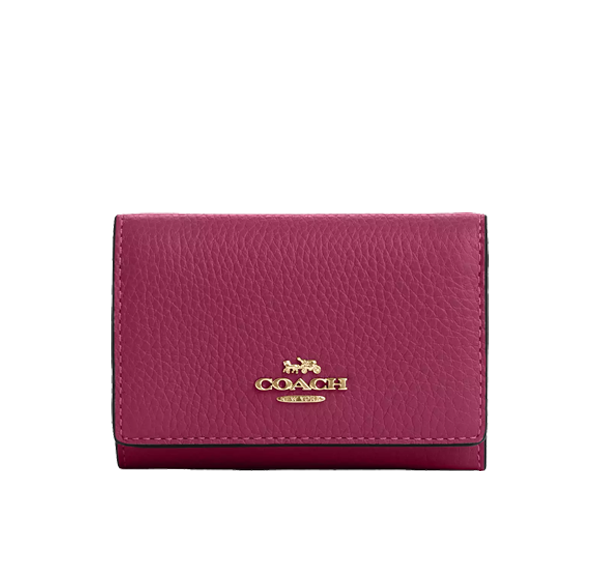 Coach Women's Micro Wallet Gold/Pink