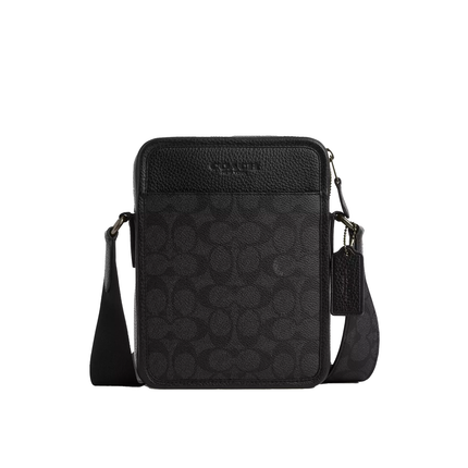 Coach Women's Sullivan Crossbody Bag In Signature Canvas Gunmetal/Charcoal/Black