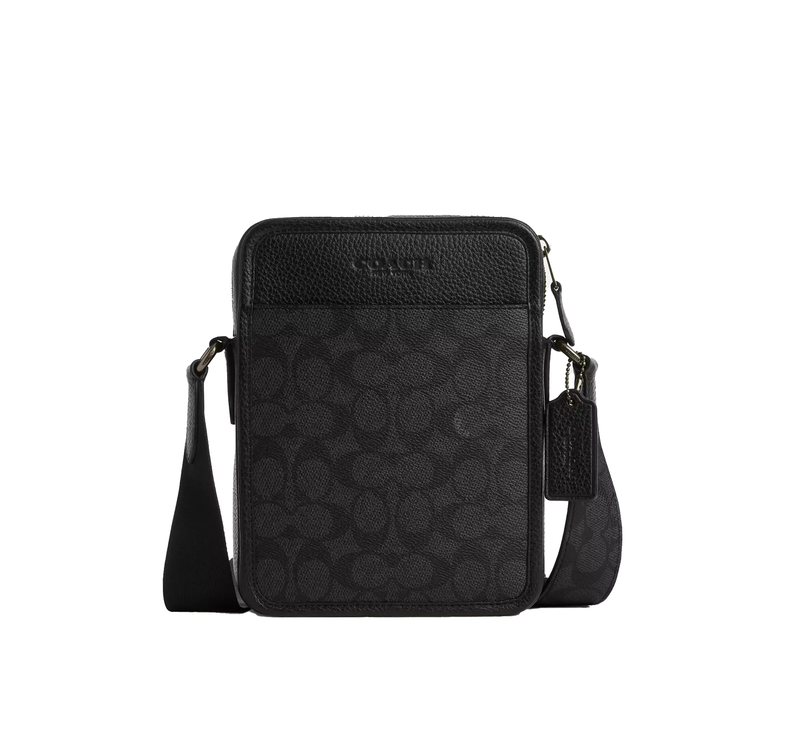 Coach Women's Sullivan Crossbody Bag In Signature Canvas Gunmetal/Charcoal/Black