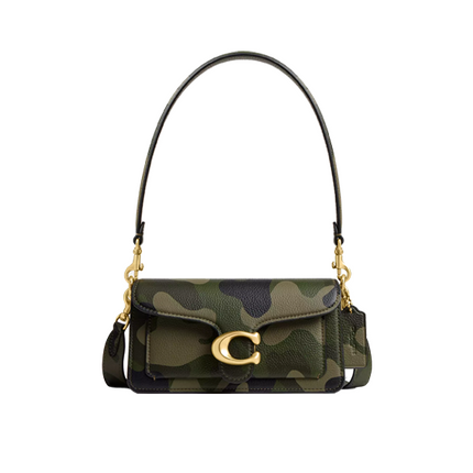 Coach Women's Tabby Shoulder Bag 20 With Camo Print Brass/Green Multi