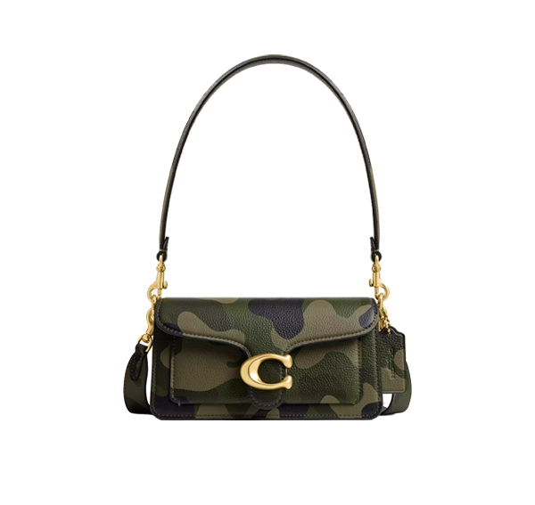 Coach Women's Tabby Shoulder Bag 20 With Camo Print Brass/Green Multi