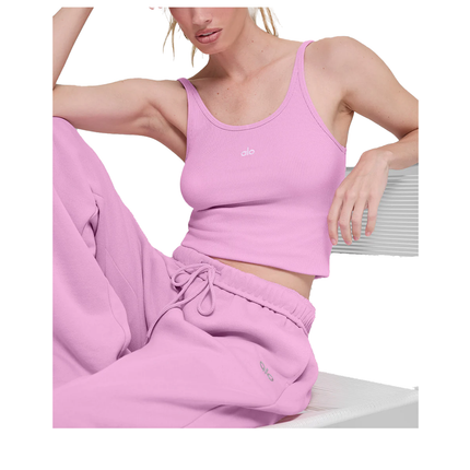 alo Women's Ribbed Prosper Tank Candy Heart Pink